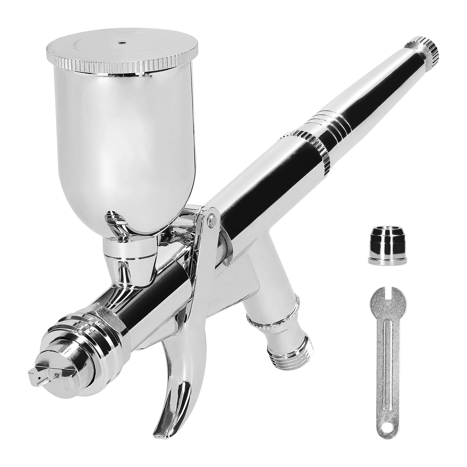 

Airbrush Kit 0.5mm Air Brush Set with 15CC Paint Fluids Cups for Car Model DIY Painting Makeup Nail Art Cake Decorating Design