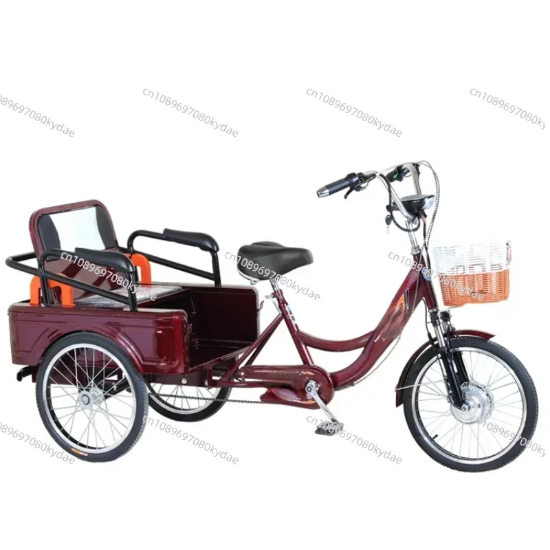 

Pedal Tricycle Adult Electric Power Assisted Pedal Scooter Manual Exercise Passenger and Freight Dual Purpose Bicycle