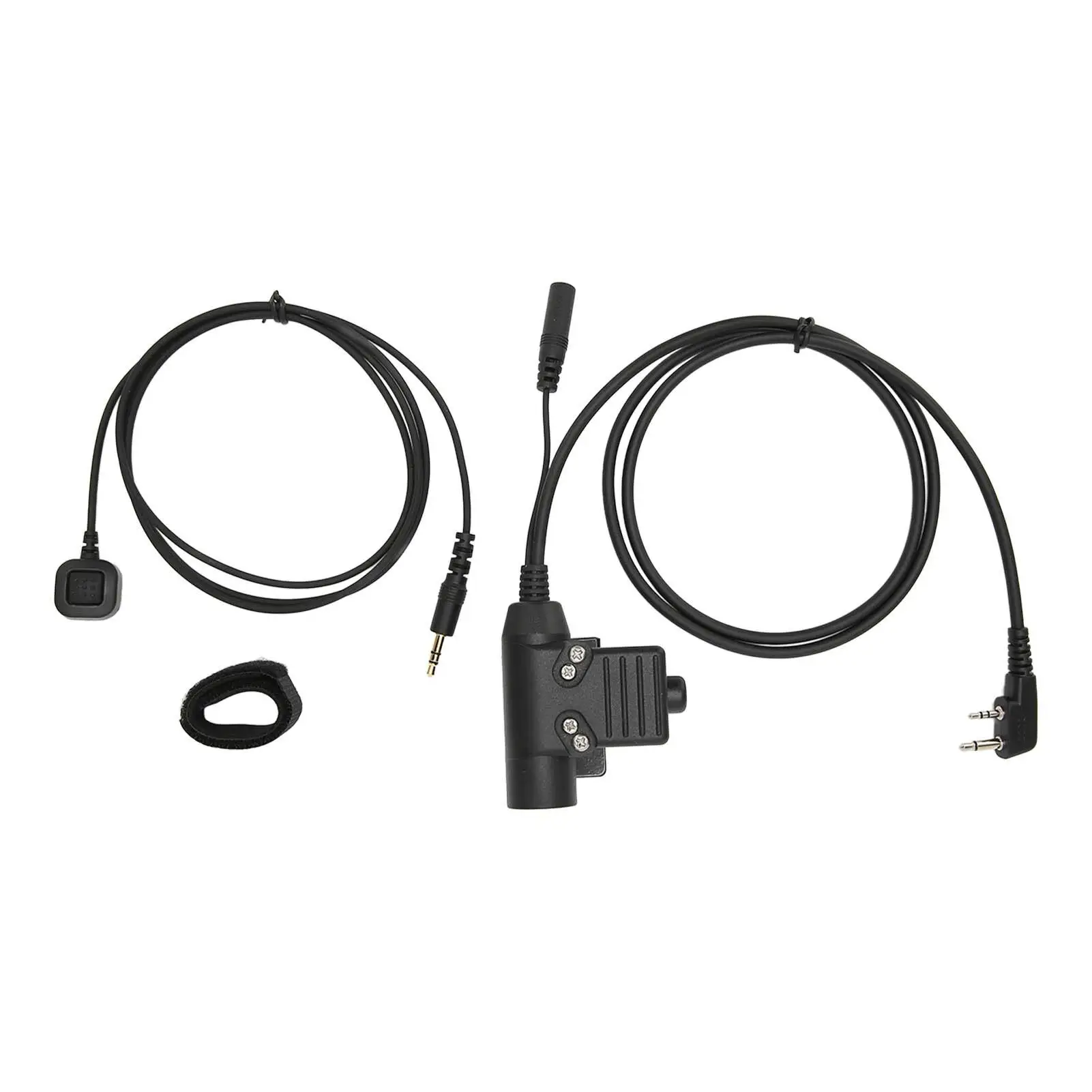 Adaptador de auriculares inalámbrico PTT U94 para v82 para v80, cable extensible de PU manos libres con micrófono de dedo