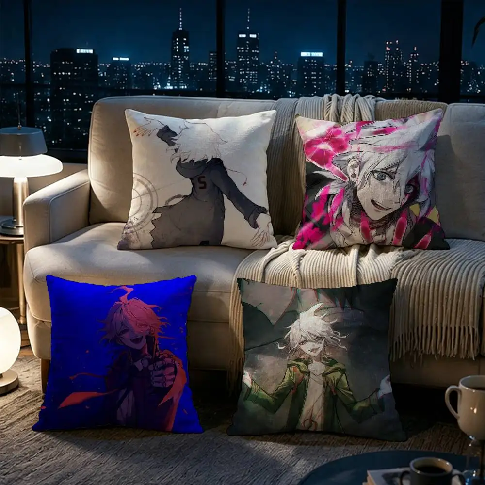 Danganronpa Game Nagito Komaeda  Pillow cover Soft Microfiber Pillowcase Home Sofa Decor Surprise Decorative printed.