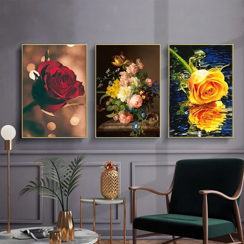 Diamond Painting Rose 5D DIY Embroidery Diamond Painting Full Round Diamond Mosaic Home Decor Gift