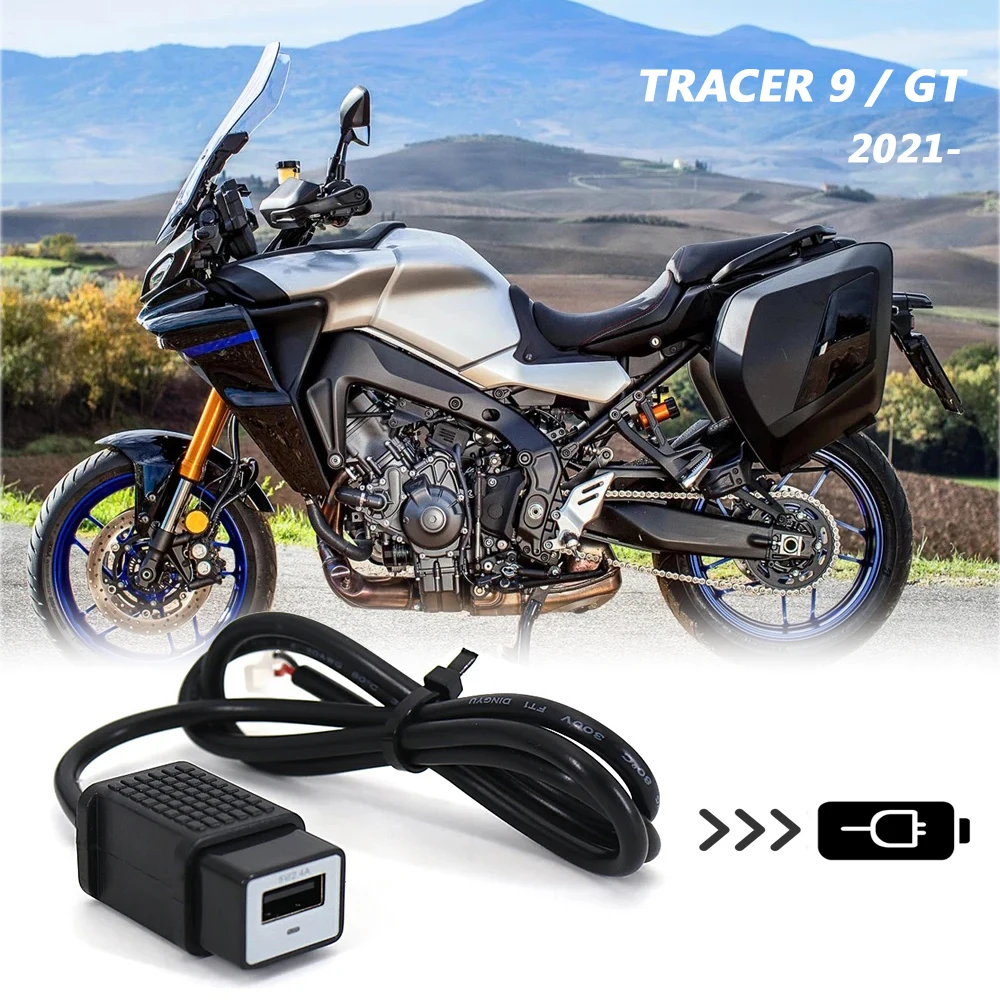 

For Yamaha Tracer 7 Tracer 9 TRACER9 GT 2021 2022 Motorcycle USB Charger Plug and Play Fast Charging Port Accessories
