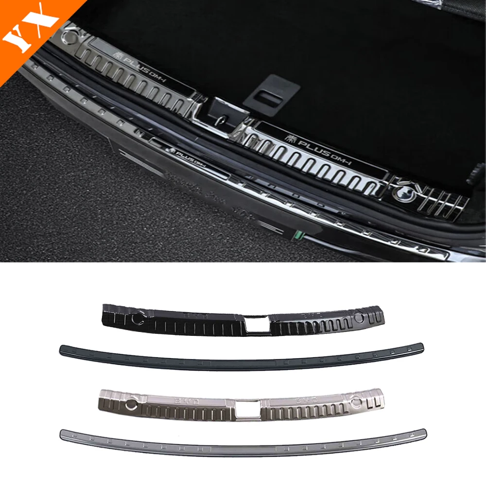 For BYD Qin Plus Dm-i/EV 2021 2022 2023 Accessories Stainless Car Rear Trunk Protector Plate Anti Hit/Dust Sill Decoration Cover