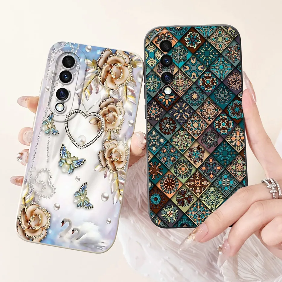 Pour Honor 70 5G étui FNE-AN00 luxe bonbons peint couverture souple Coque de téléphone pour Honor 70 Pro Plus Honor70 Pro + Coque arrière