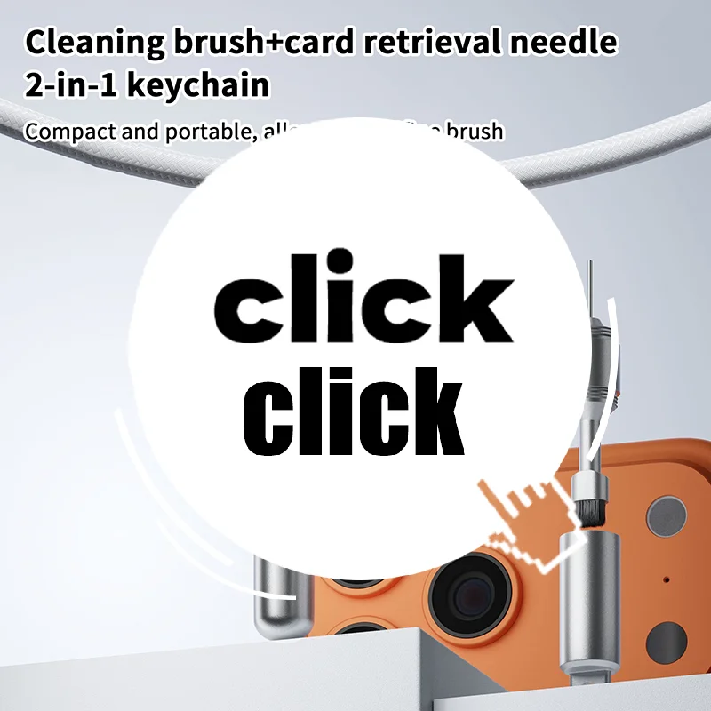 2 في 1 سيم بطاقة صينية أداة إزالة الصواميل إخراج دبوس سماعات الأذن تنظيف فرشاة إعادة تعيين أدوات إبرة فتاحة الأنظف مجموعة أقلام آيفون Airpods #1