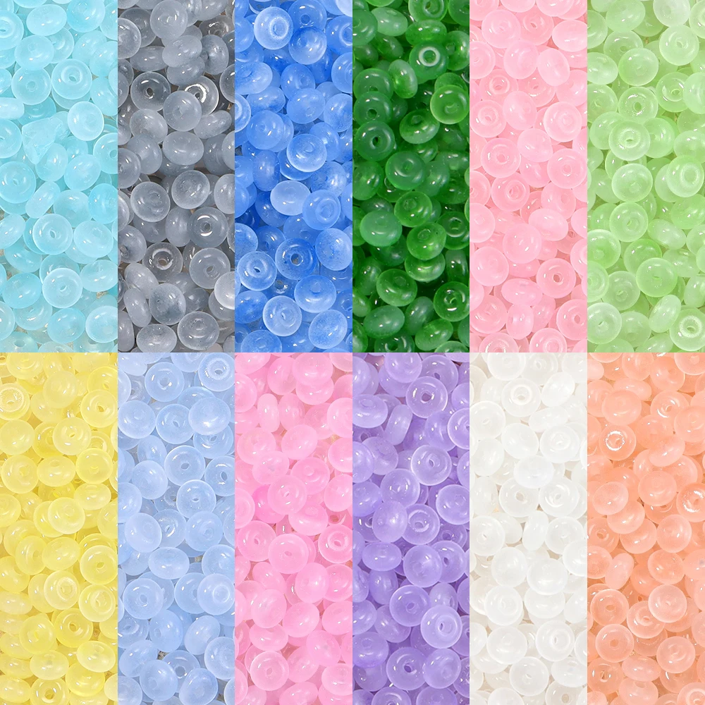 100 Stück ausgezeichnete Glas-Reisperlen, Radperlen, bunt, einzigartig, verstreute Perlen für Schmuckherstellung, DIY-Armband, Halskette, Zubehör