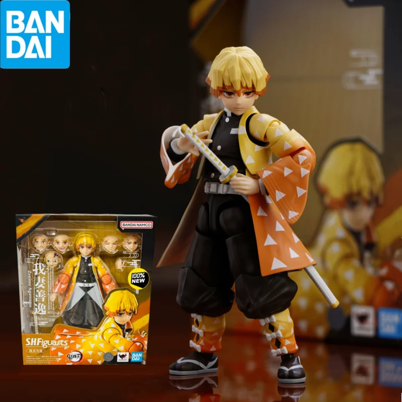 

100%Original Bandai Demon Slayer S.H.Figuarts Shf Zenitsu Agatsuma Action Figure Model Doll Anime Toys Christmas Halloween Gift