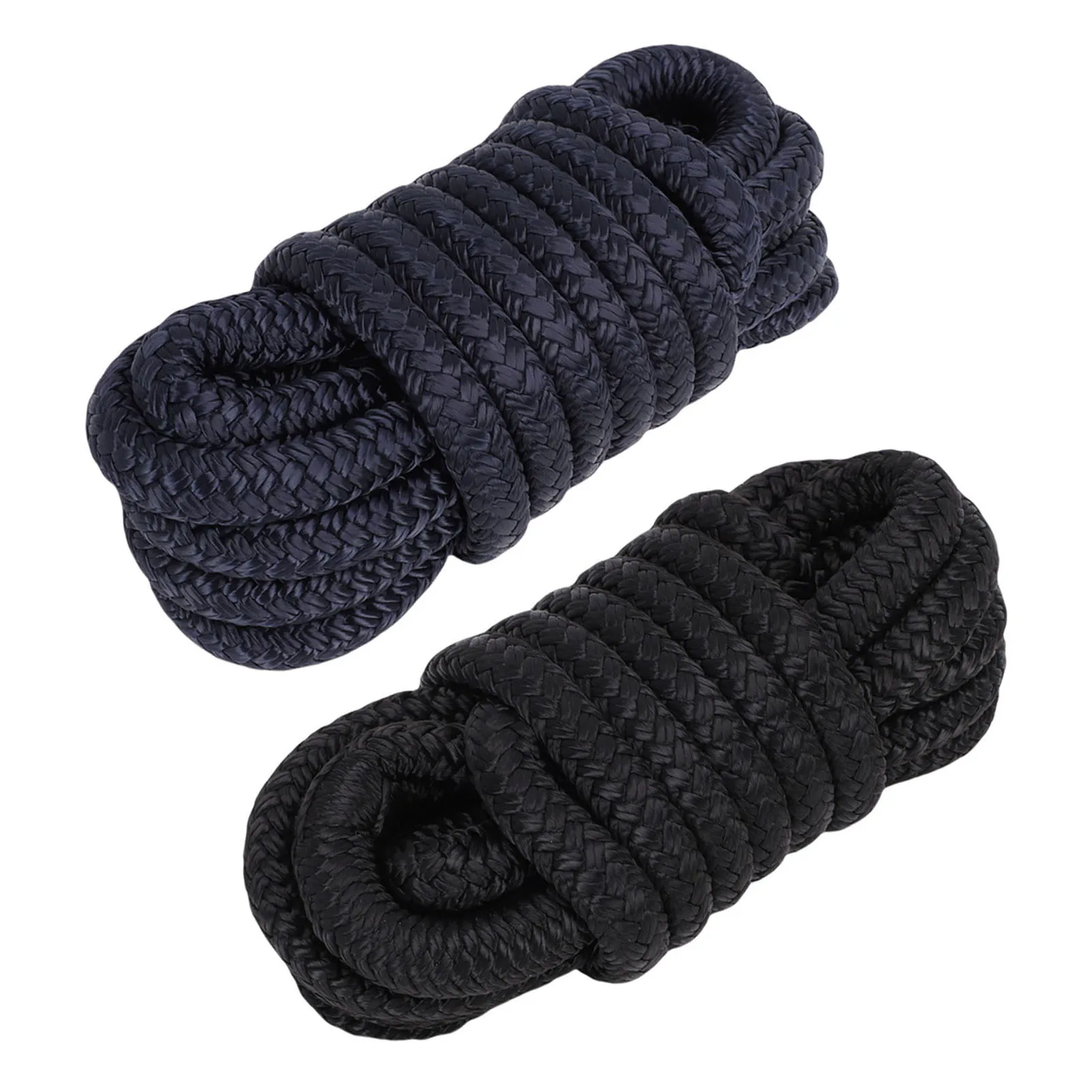 Boat Rope for Docking Dock Line Double Braided Nylon 3/8 Inch X 15ft Marine Grade High Strength Boat Dock Rope for 12in Eyelet