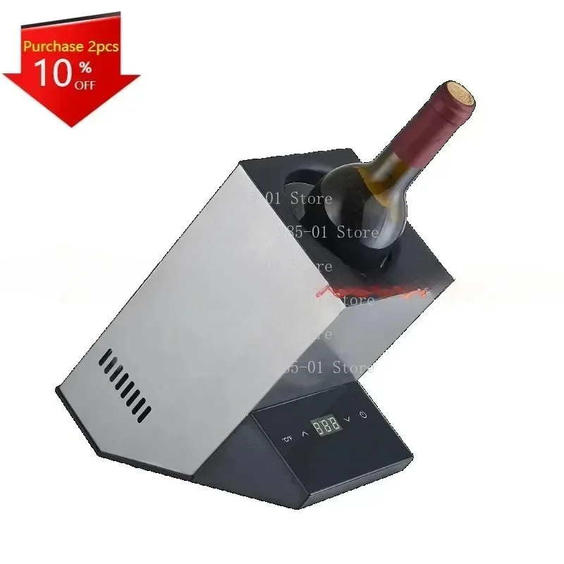 Touch Sensor Thermoelectric Wine Cooler, Smart Portable Single Bottle Wine Chiller