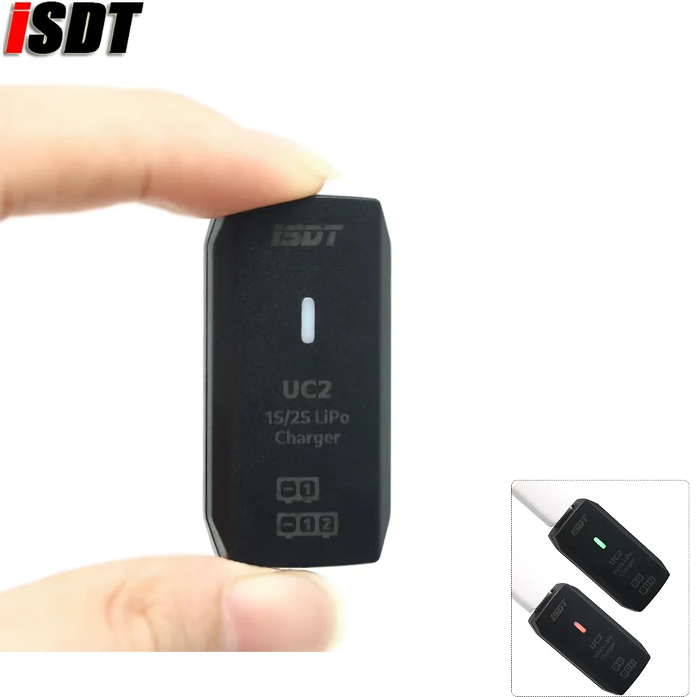 ISDT UC2 1S 2S LiPo Battery Balance Charger USB Type‑C XH 2.54 Direct Charge for RC Drone Quadcopter