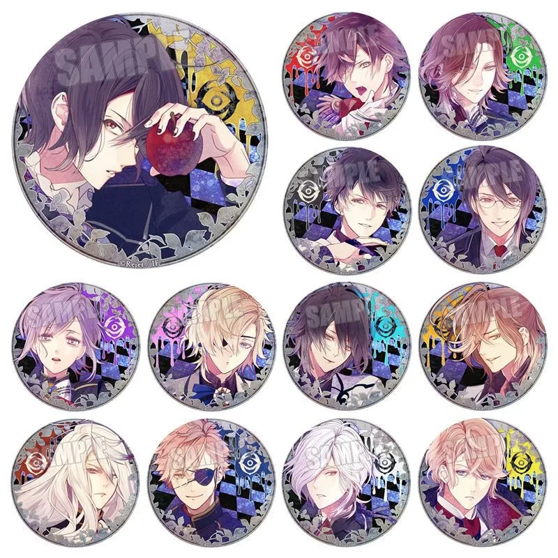 DIABOLIK LOVERS 58mm Badge Sakamaki Shu Mukami Ruki Cosplay Costume Embellishment Pencil Case Custom Pin Anime Merchandise Gift