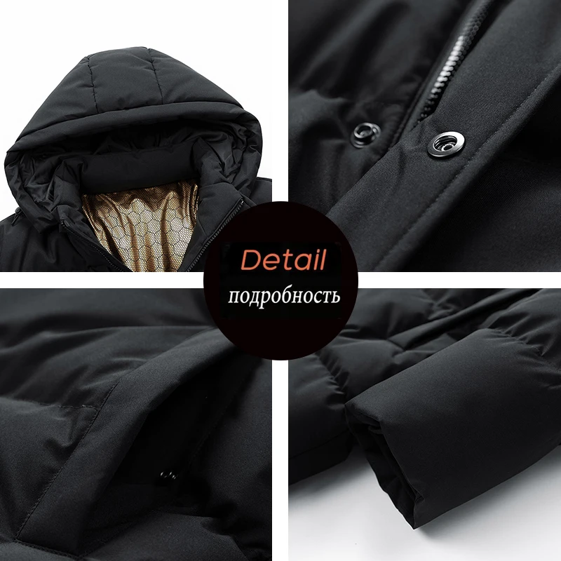 Winter Men Thick Casual Windproof Long Jackets Parkas Coat Men Detachable Hat Outwear Parka Male Parka Windbreaker Plus Size 8XL