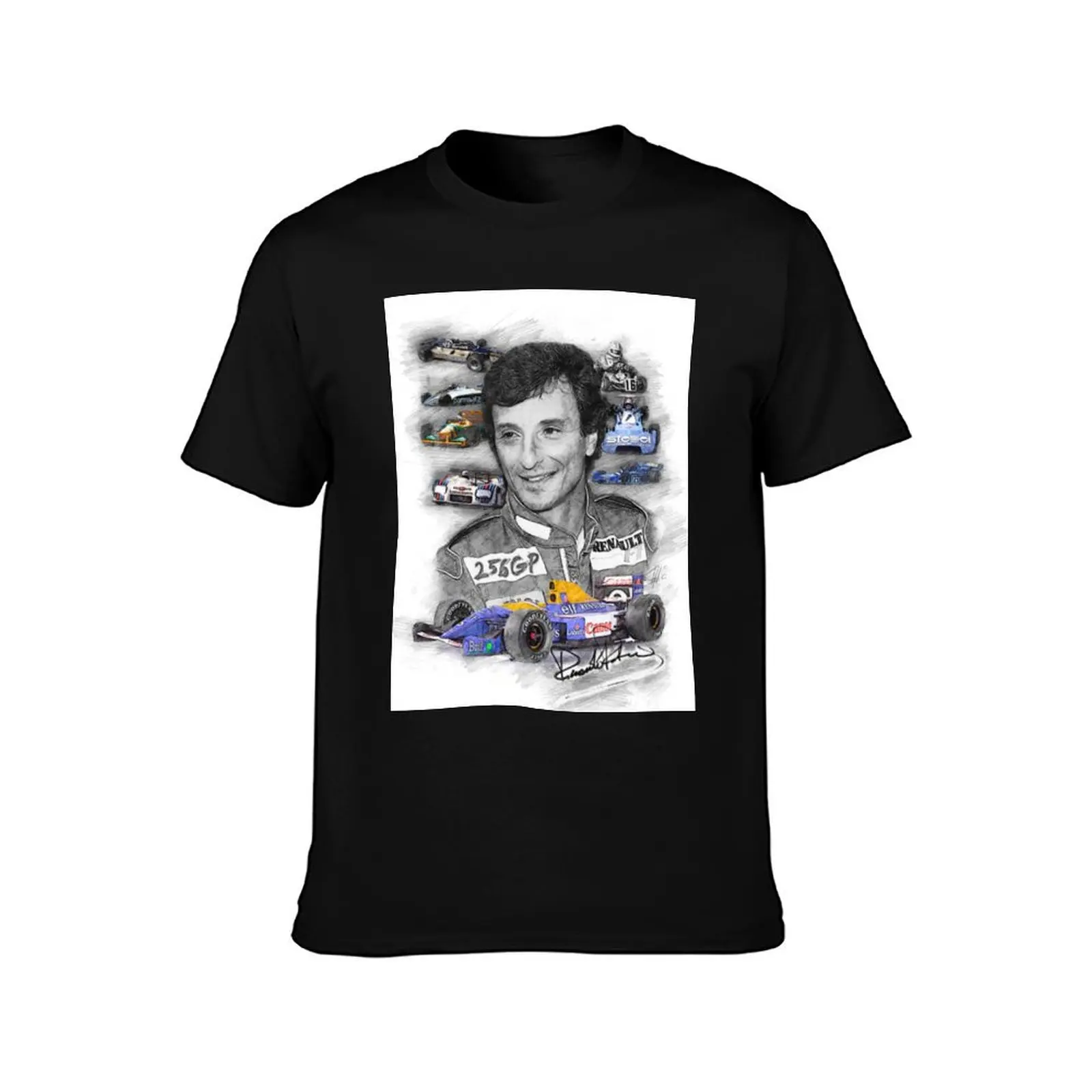 Riccardo Patrese T-Shirt Short sleeve tee quick-drying black t shirts for men