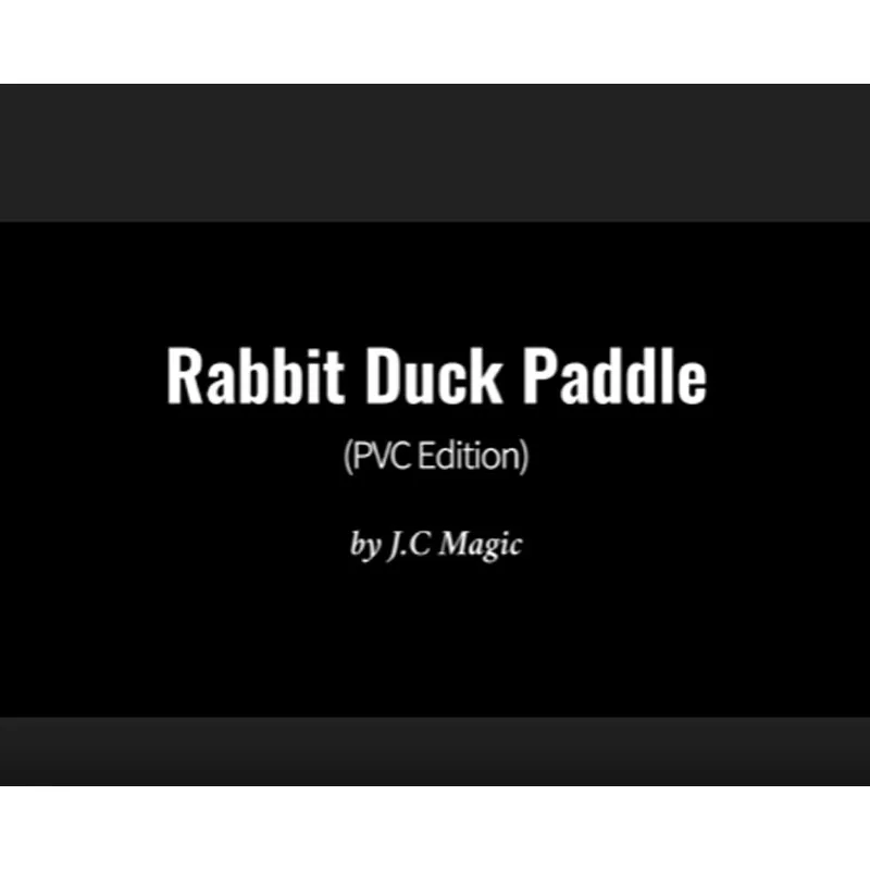 Rabbit Duck Paddle Magic Tricks PVC Edition Rabbit Changes to Duck Visual Transformation Illusion Gimmick Prop