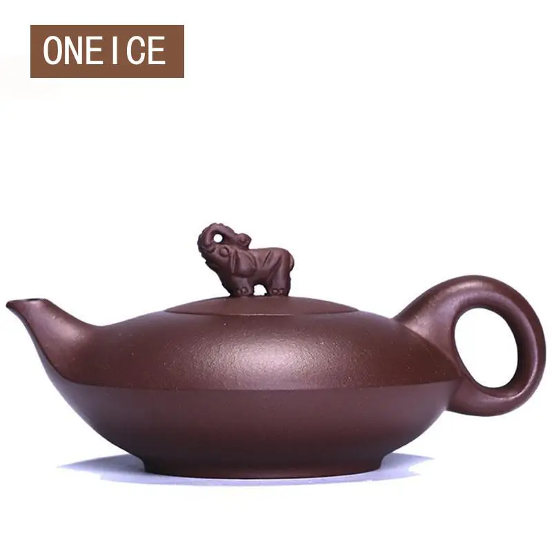

Чайник из исинской фиолетовой глины 2026 года, ручной работы, в форме слона, для зеленого и темного чая