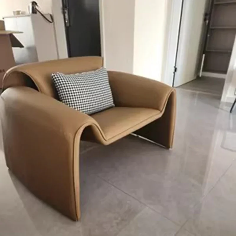 High Quality Decorative Armchair Home Furniture Luxury Design Individual Bedroom Nordic Lazy Cadeiras Wool Chair Relaxing