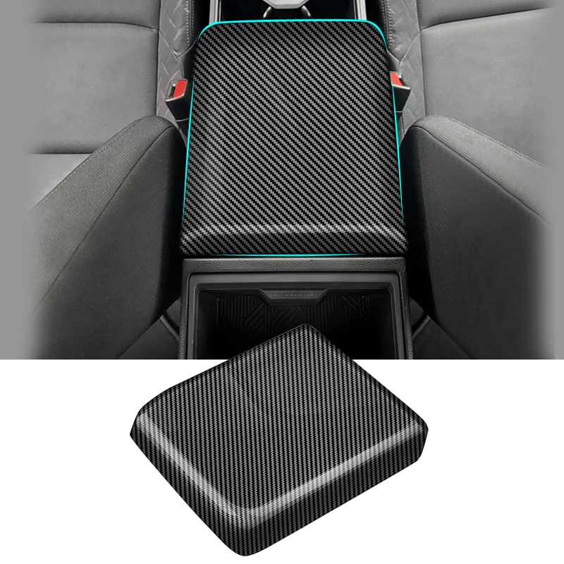 

Carbon Fiber Look Car Armrest Box Cover Mat Fit for Toyota Tacoma 2024 2025 Central Console Arm Rest Lid Pad