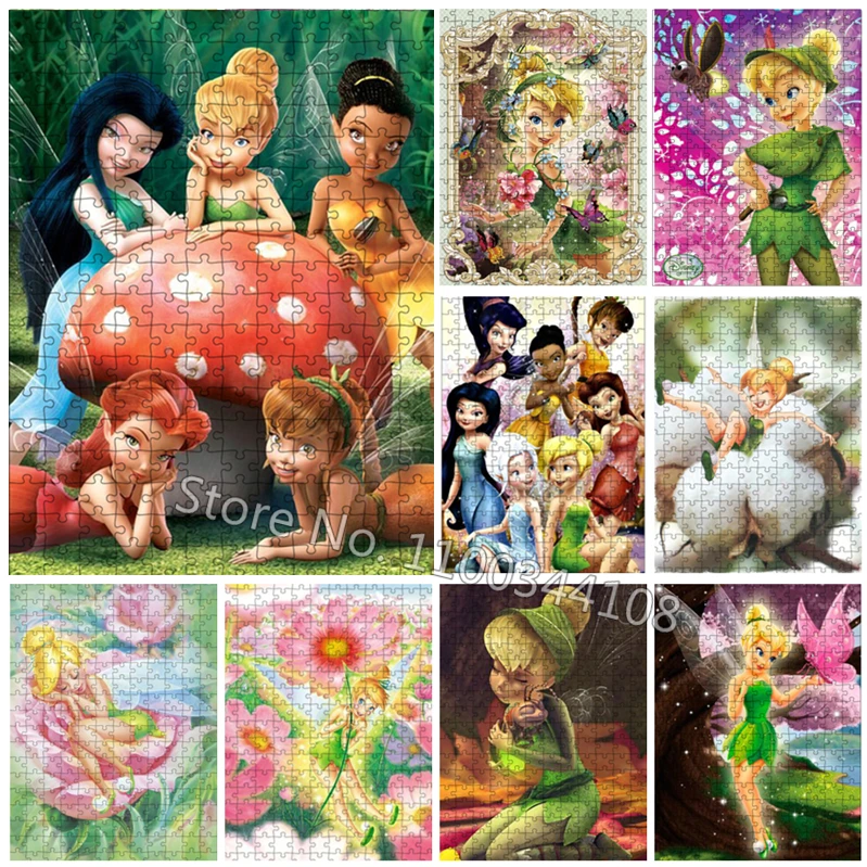 

Tinker Bell Jigsaw Puzzles Disney Fairies Cartoon Puzzle Diy Creativity Imagine Children Assembly Educational Toys Home Decor