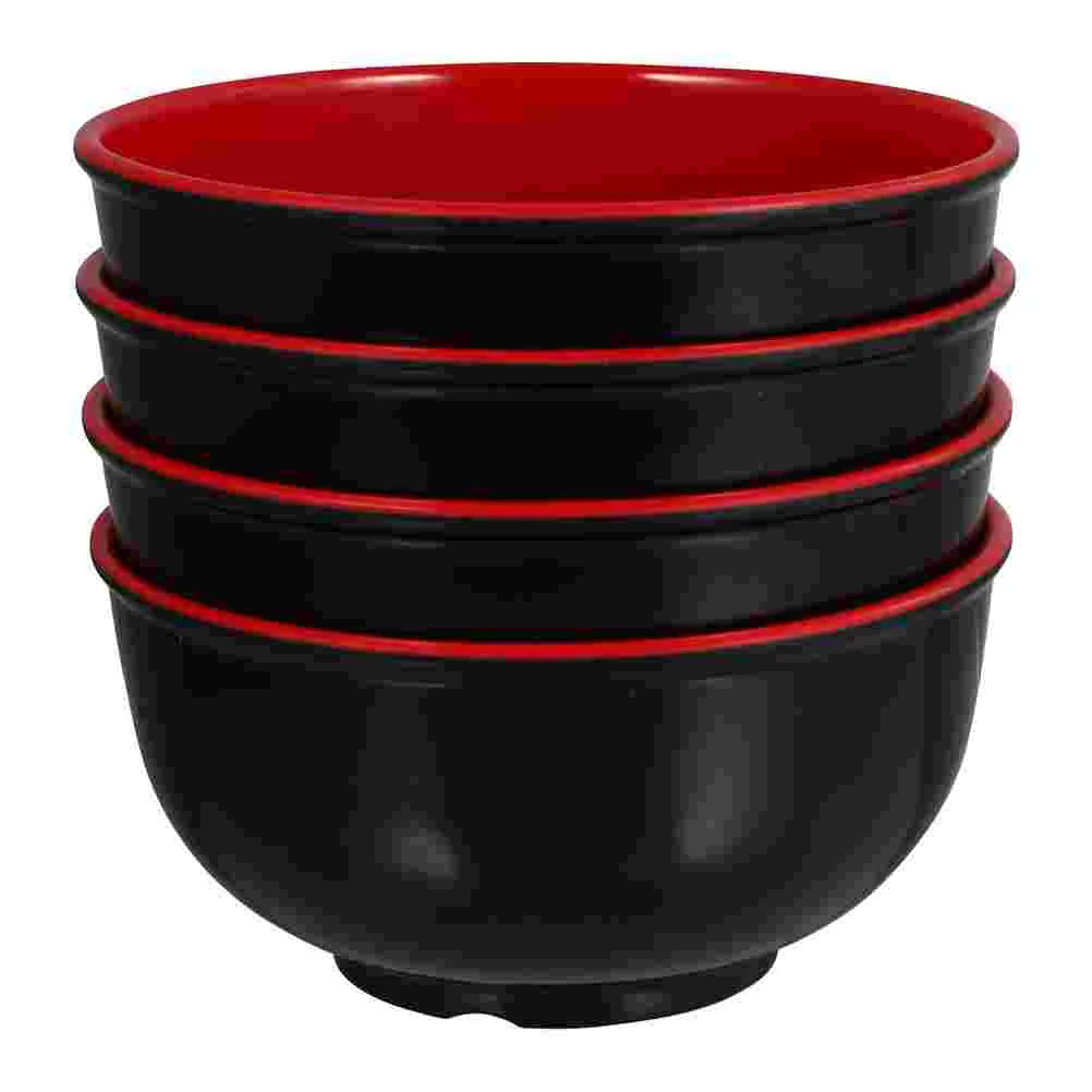 

4 Pcs Ramen Bowl Large Noodle Holder Storage Container Noodles Japanese-style Home Kitchen Salad Melamine Soup Dining