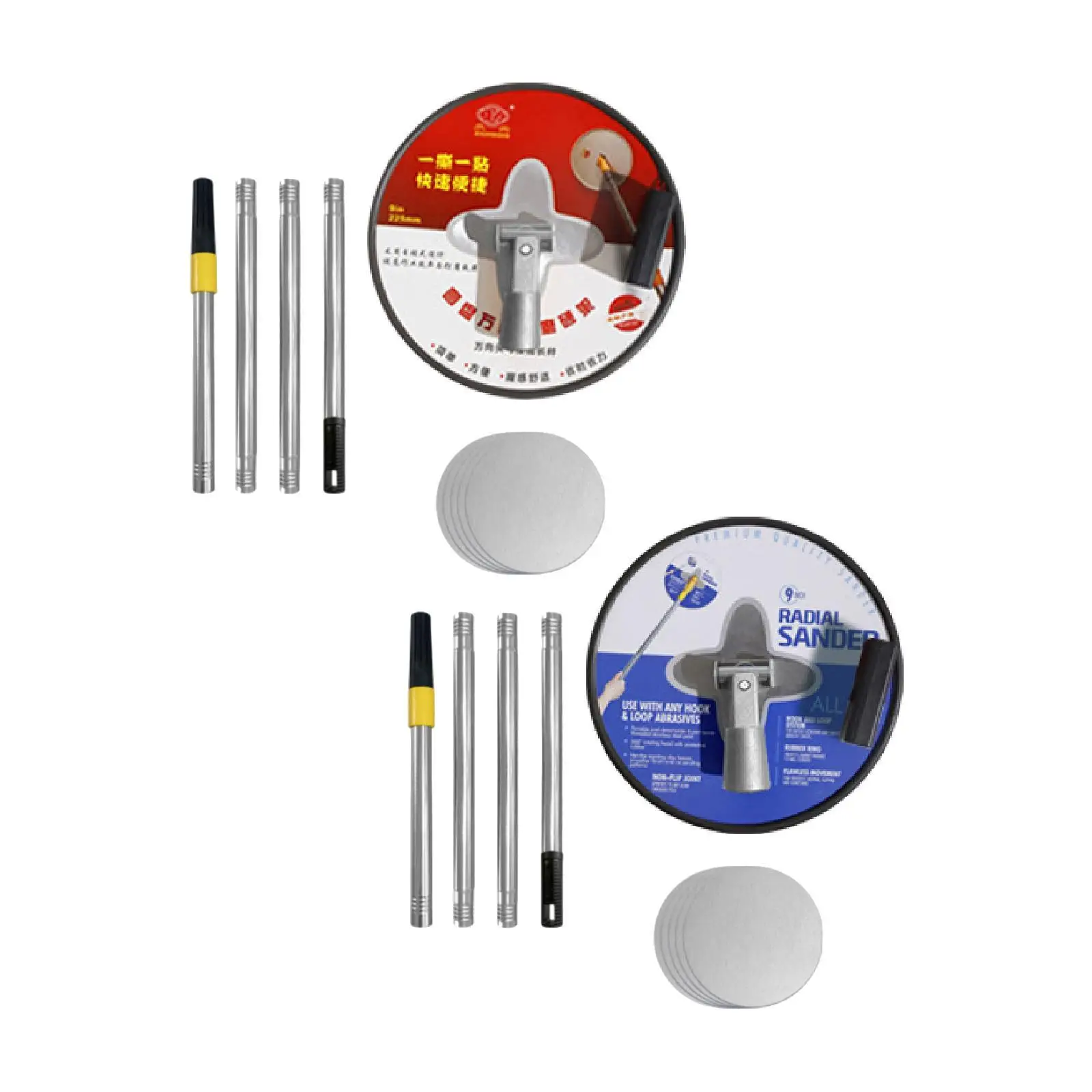 Drywall Sander Round 360 Degree Rotatable Head 5Pcs Sandpapers for Dry Wall