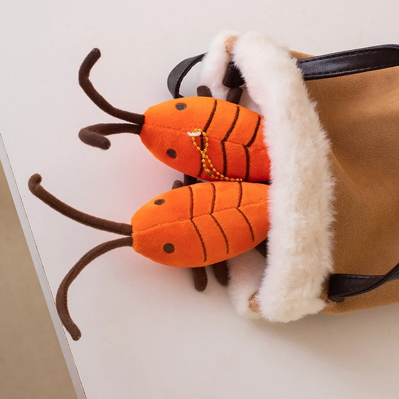 10 cm Kawaii Roter Hummer Plüsch Anhänger Spielzeug Lebensechte Garnelen Krebse Stofftier Puppe Weiche Lustige Geburtstagsgeschenke für Kinder Jungen