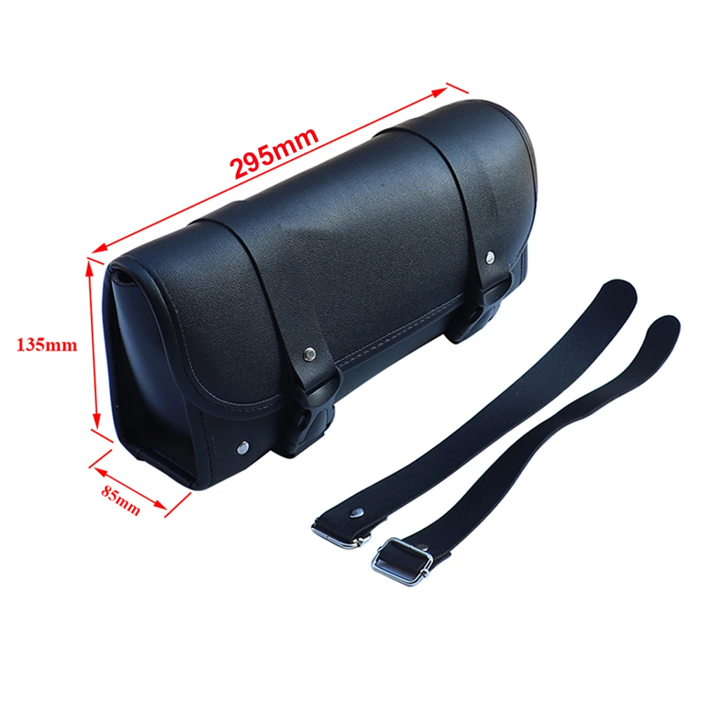 

Motorcycle Saddlebags PU Leather Side Tool Bag Luggage Saddle Bags Cycling Storage Kit Side Bag Black Universal