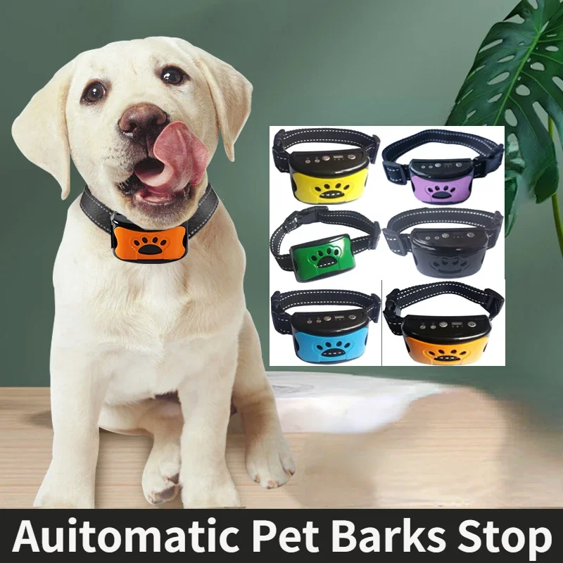 Pet Dog Anti Barking Device USB Electric Ultrasonic Dogs Training Collar Dog Stop Barking Vibration Anti Bark Collar