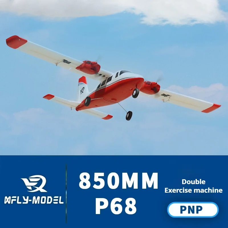 Xfly 850mm P68 PNP RC ダブルエンジン プロペラ トレーニングマシンモデル 屋外組み立て式フォーム リモコン 大人向けおもちゃ