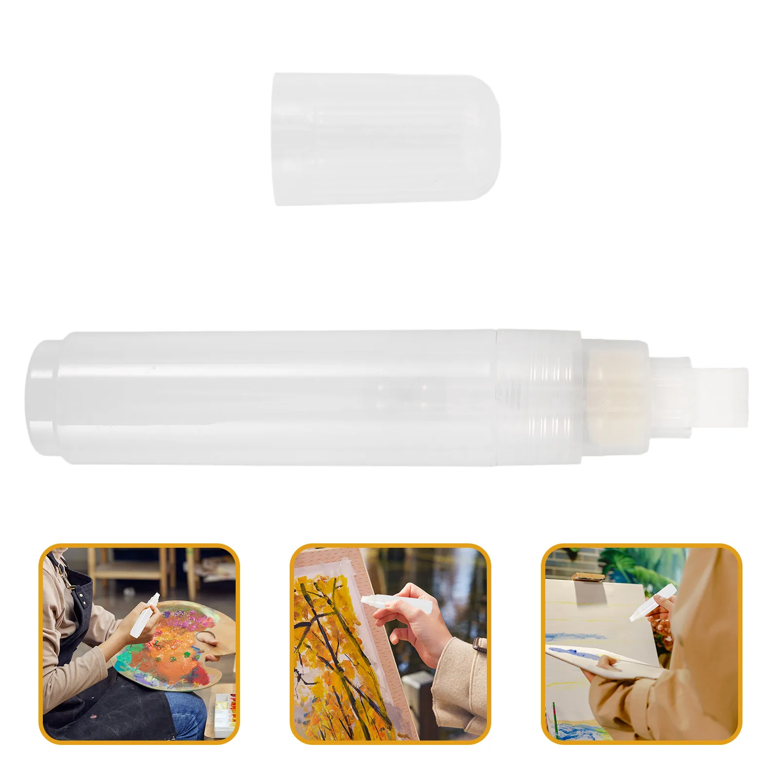 

Пустые акриловые маркеры с плоским наконечником, белые, многоразовые, для рисования на керамике, металле, граффити