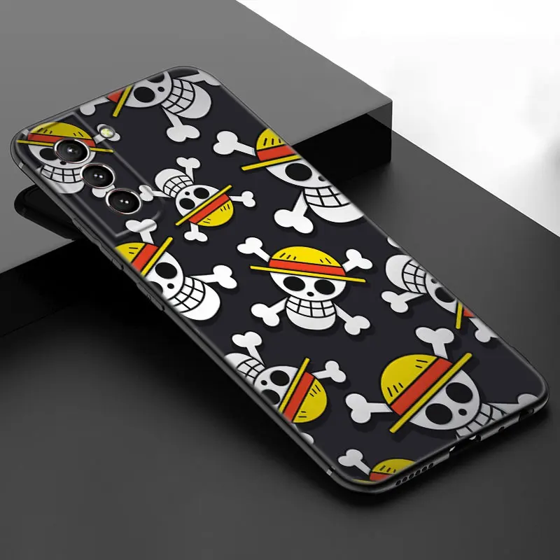 Funda de teléfono de silicona negra de película de una pieza para Samsung Galaxy S23, S21, S20 FE, S24, S22 Ultra, S10E, S10, S9, S8 Plus