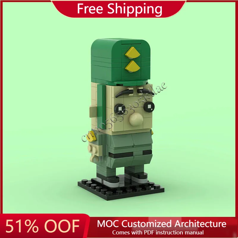 

125 шт., милый персонаж мультфильма Brickheadz, модульные индивидуальные строительные блоки, модель дисплея, сборная игрушка, подарок-сюрприз на день рождения