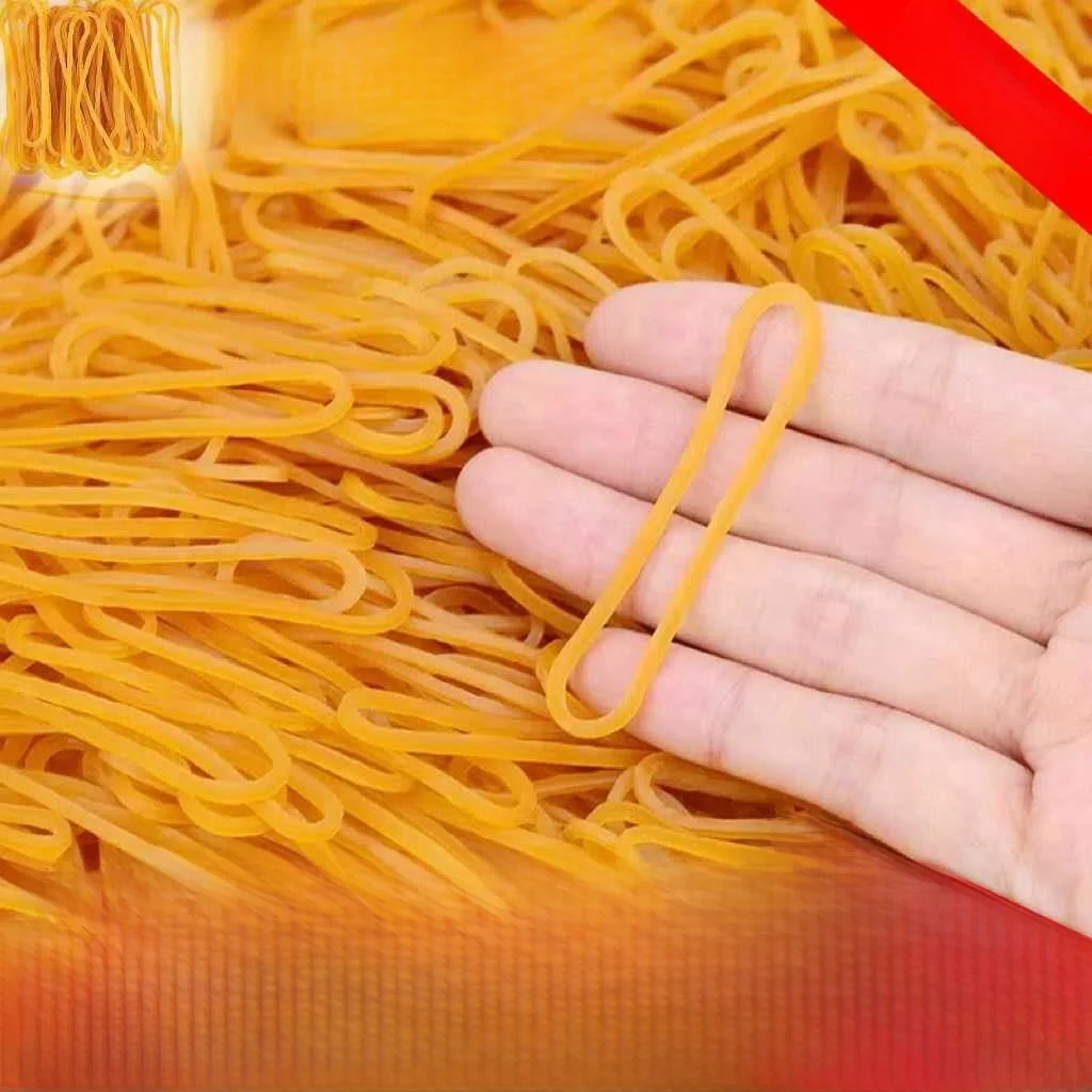 

High Elastici Durable Yellow Hair Ties Rubber Ba Vegetable Bundling Elastic Ba Disposible Love Knots Leather Covers