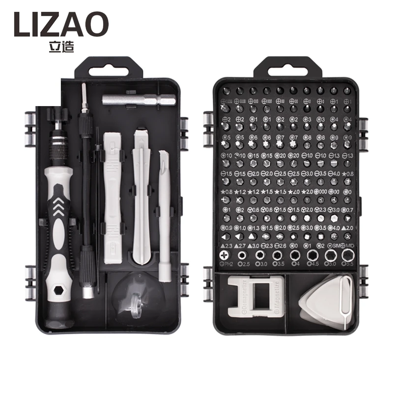 LIZAO 115-in-1 Precision Screwdriver Set, Magnetic Multifunctional Repair Tool Kit for Computer Laptop Phone