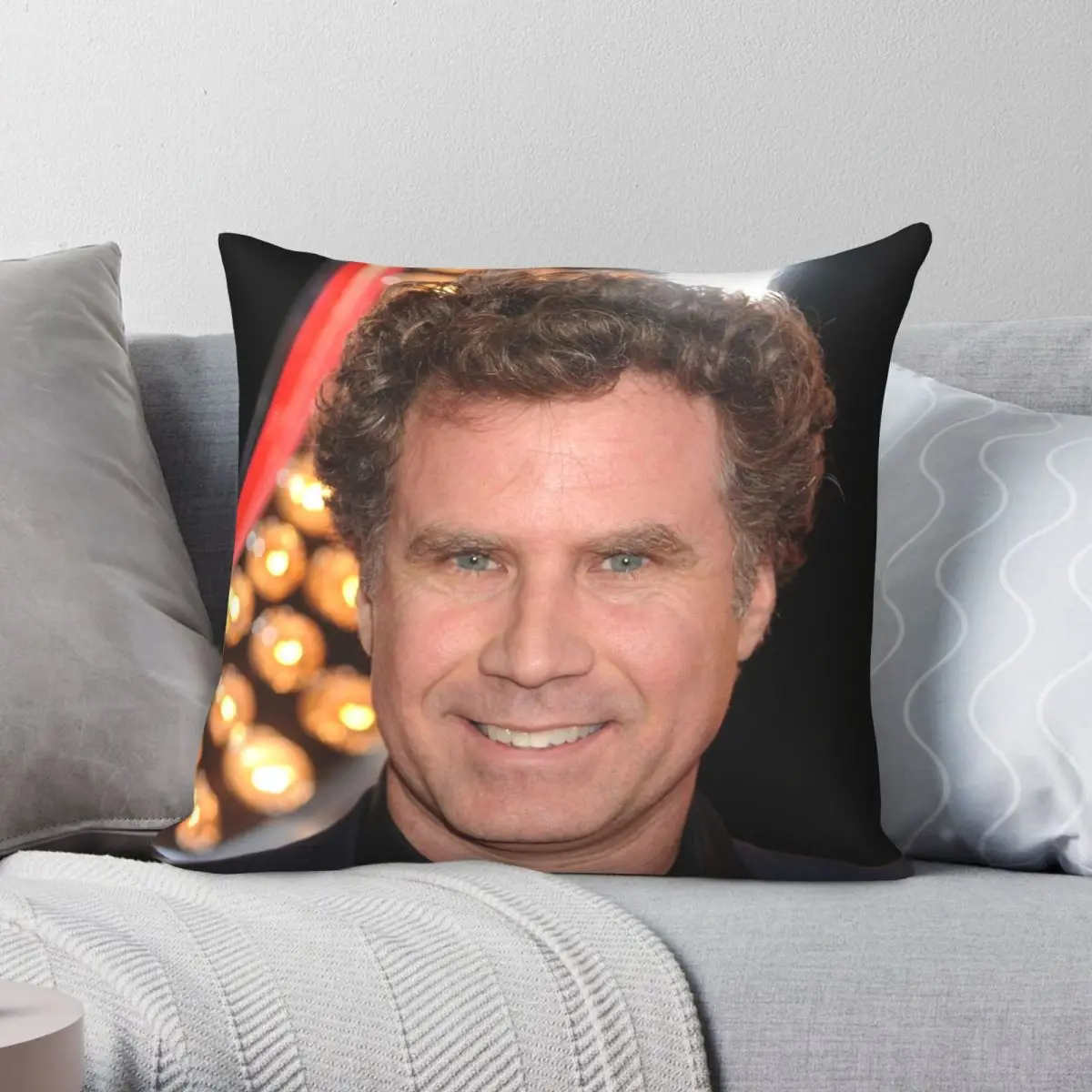 Will ferrell quadrado fronha de linho poliéster veludo criativo zip decoração travesseiro caso capa de almofada de cama atacado