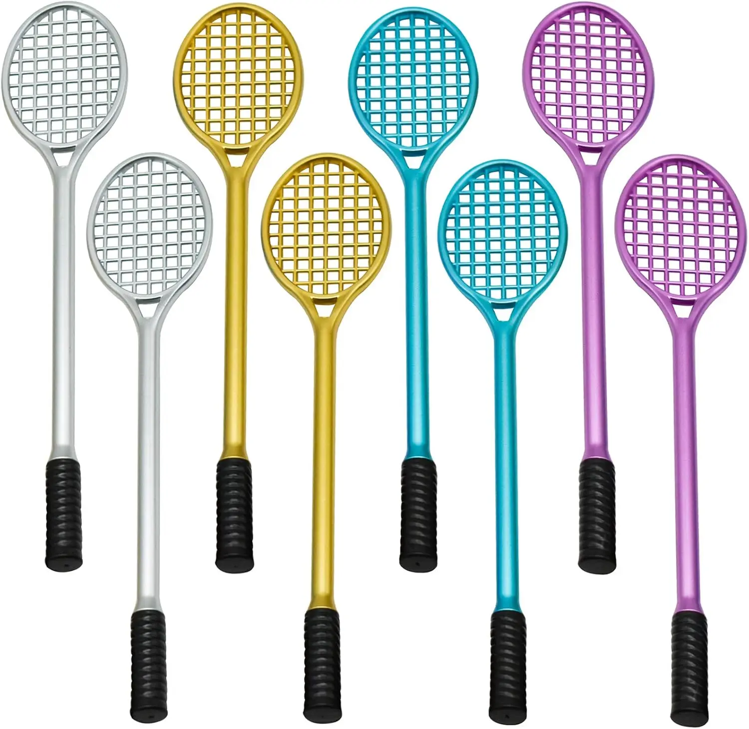 12 Pcs Tennis Racket Gel Pen Cute Kawaii Pens Novelty Sports Accessory Black Ink for Boys Girls Sport Enthusiast Back To School