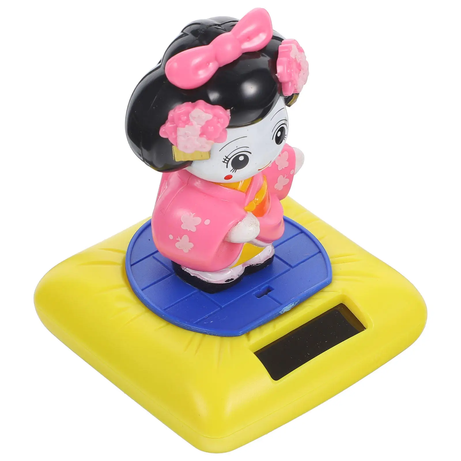 

Качающаяся на солнечной энергии фигурка в кимоно, маленькая пластиковая статуэтка для приборной панели автомобиля, рабочего стола, дома, офиса, в ярком мультяшном стиле, с функцией кивания головой