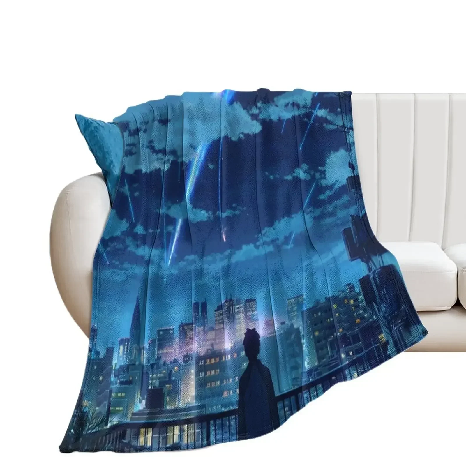 

kimi no na wa // your name Taki Stars Balcony Throw Blanket Luxury Thicken Vintage Sofa Blankets