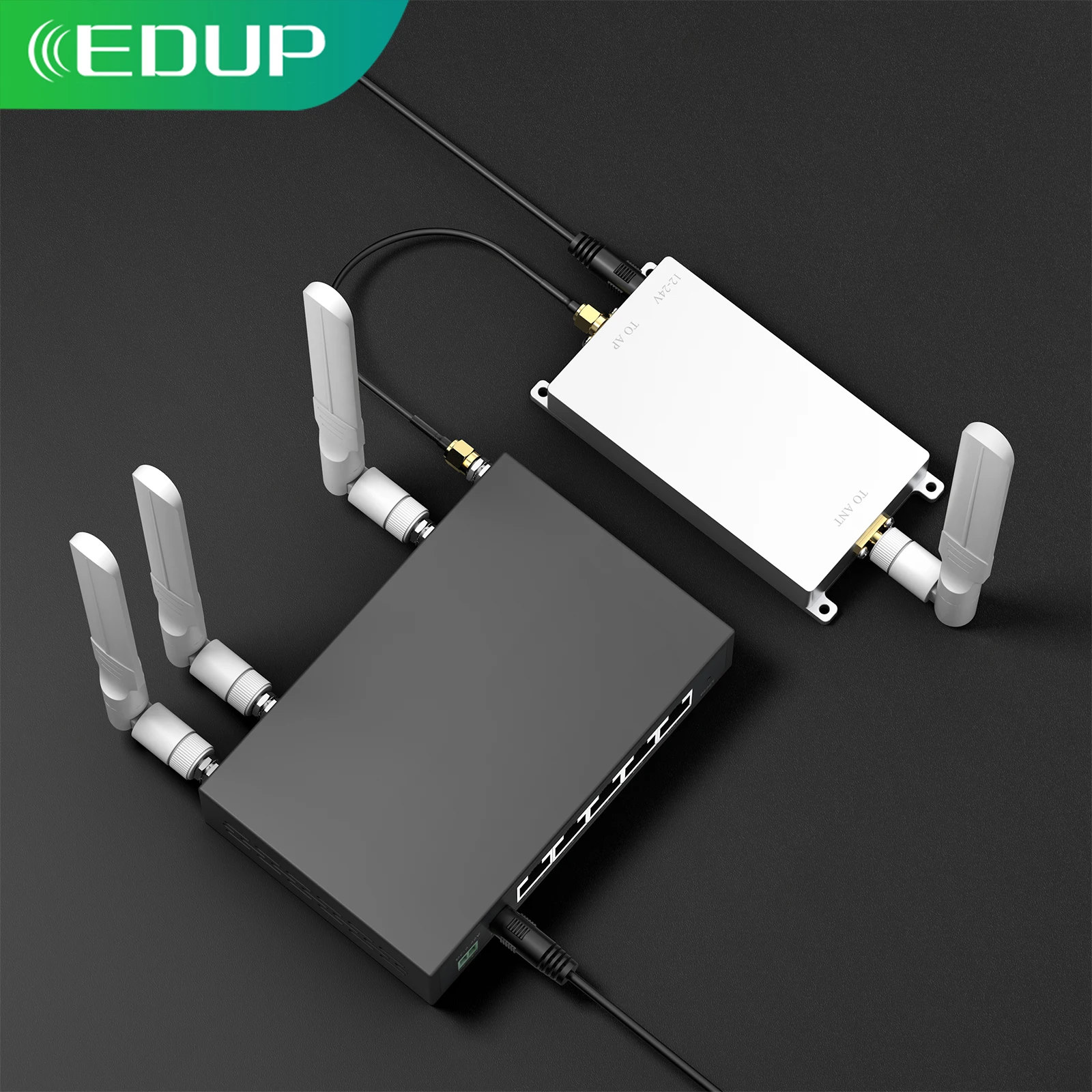 EDUP AB043 Bidirection 20W 5.8G WiFi Repeater Dual Gain WiFi Amplifier WiFi Signal Booster Wireless Extender