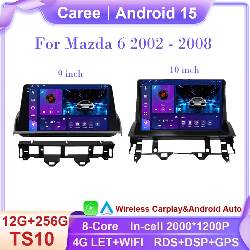 

Car Stereo Android 15 For Mazda 6 2002 - 2008 Multimedia Navigation GPS Auto Radio Player Carplay Radio Screen BT No 2 din DVD