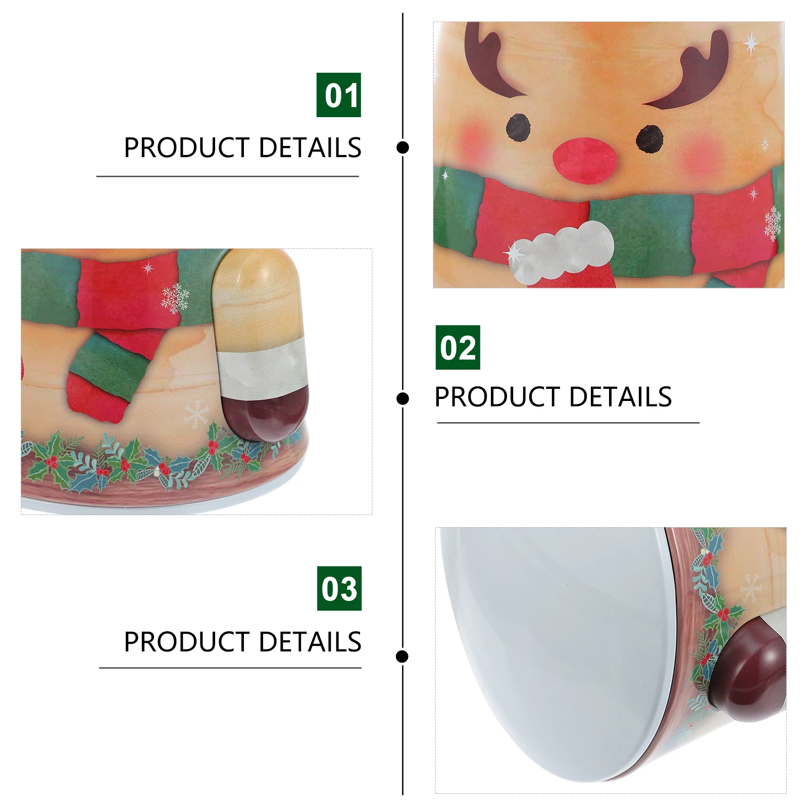 

1pc Christmas Iron Gift Box Decorative Storage Tin Party Favours Christmas Storage Tin Chocolate Candy Packaging Box