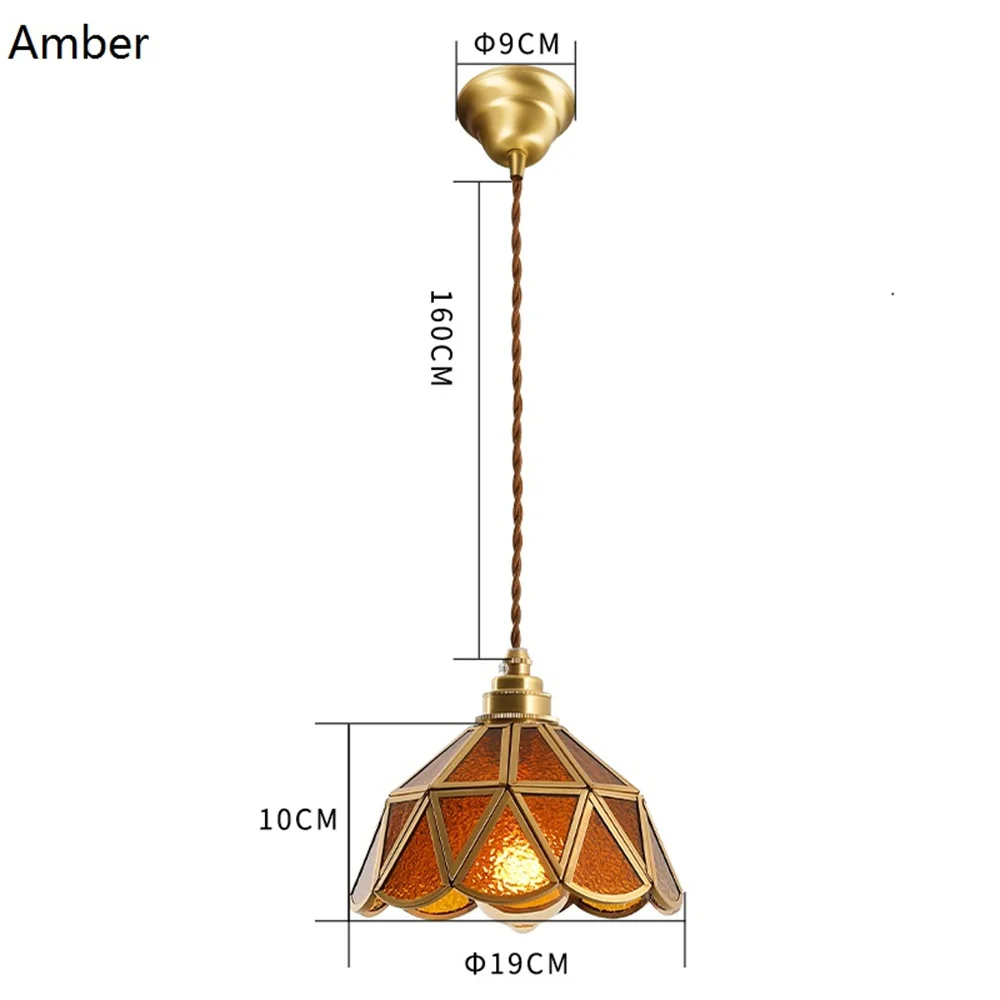 Nordic Vintage Loft Pendant Light Brass Glass Retro Lights Fixture For Dining Room Bar Antique Hanging Lamp Home Decor Lighting