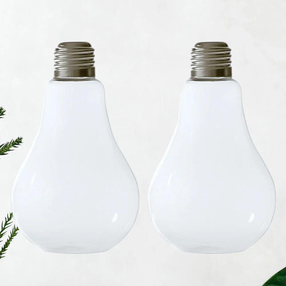

2Pcs Lightbulb Glass Vase Terrarium High Borosilicate Durable Decor Home Office Planting Hole Desktop Gift Terrarium Bulb Vase