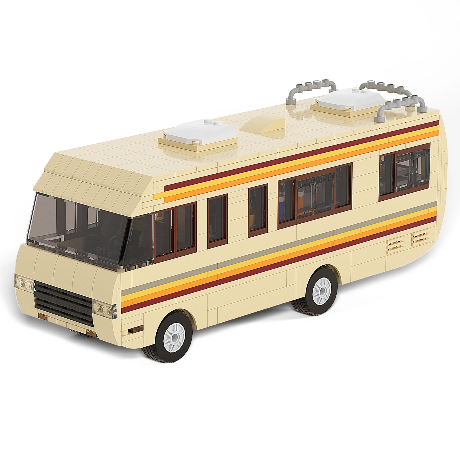 New Breaking Bad Pinkman Cooking Lab RV Car Building Blocks Set Walter White Van Vehicle Toy For Children Birthday Gift