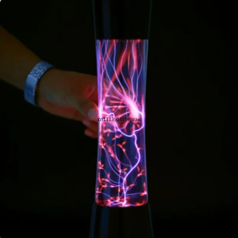 Sound Activated Plasma Lightning Lamp, Touchless Voice Control Hourglass Ion Magic Sphere, Cool Plasma Ball Desk Decor Light
