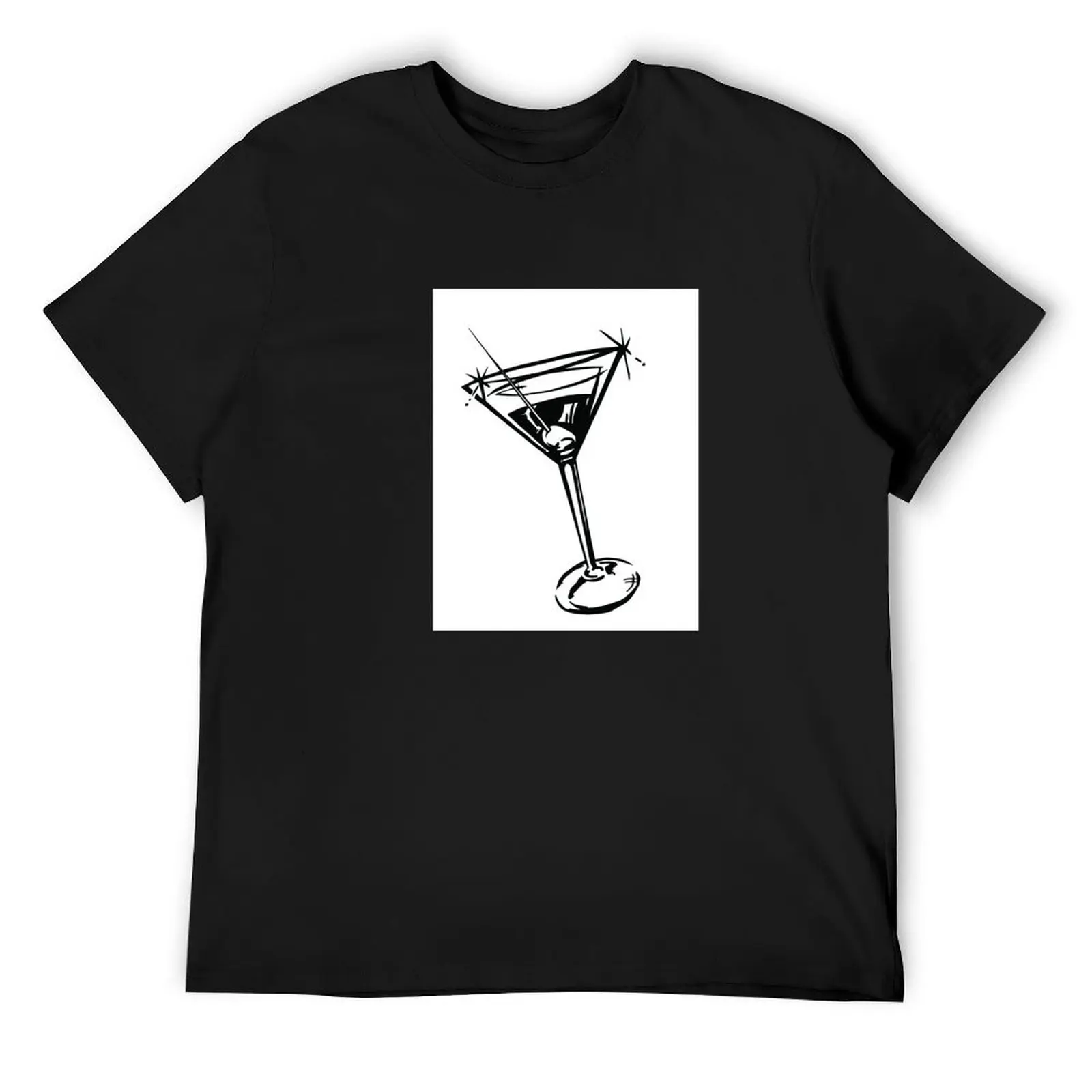 black and wight espresso martini T-Shirt man t shirt baggy shirts t shirt men