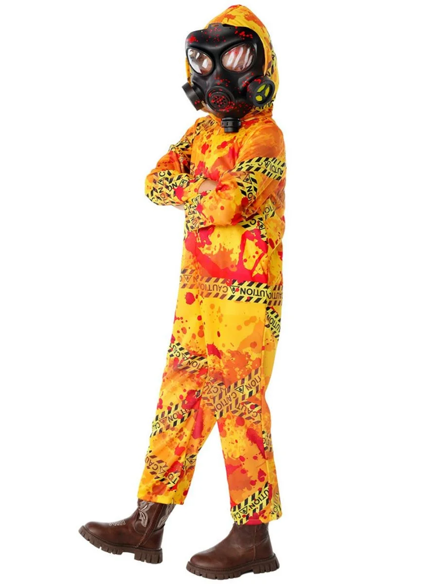 2025 Neues Halloween-Kostüm für Kinder, Biohazard, Rollenspiel, Cosplay, Schule, Bühnenaufführung, Kleidung aus Polyester