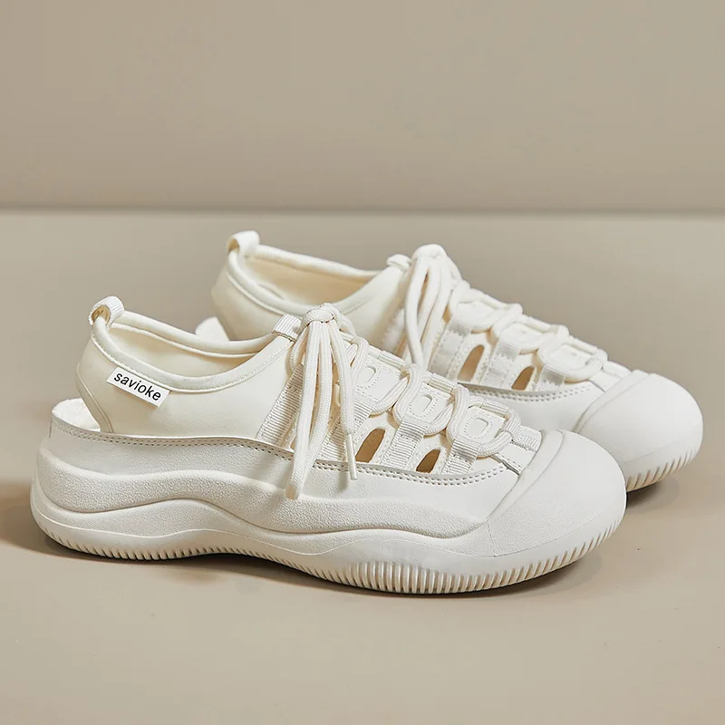 Trendy Canvas Shoes for Women 2024 Summer New Collection with Hollow Out Breathable Sports and Leisure Versatile Women's Sandals image 5