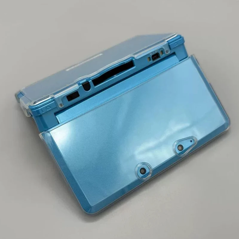 1PC High Quality Plastic Crystal Hard Shell& TPU Silicone Sleeve For 3DS Handheld Soft Crystal Case Game Console Protective Case
