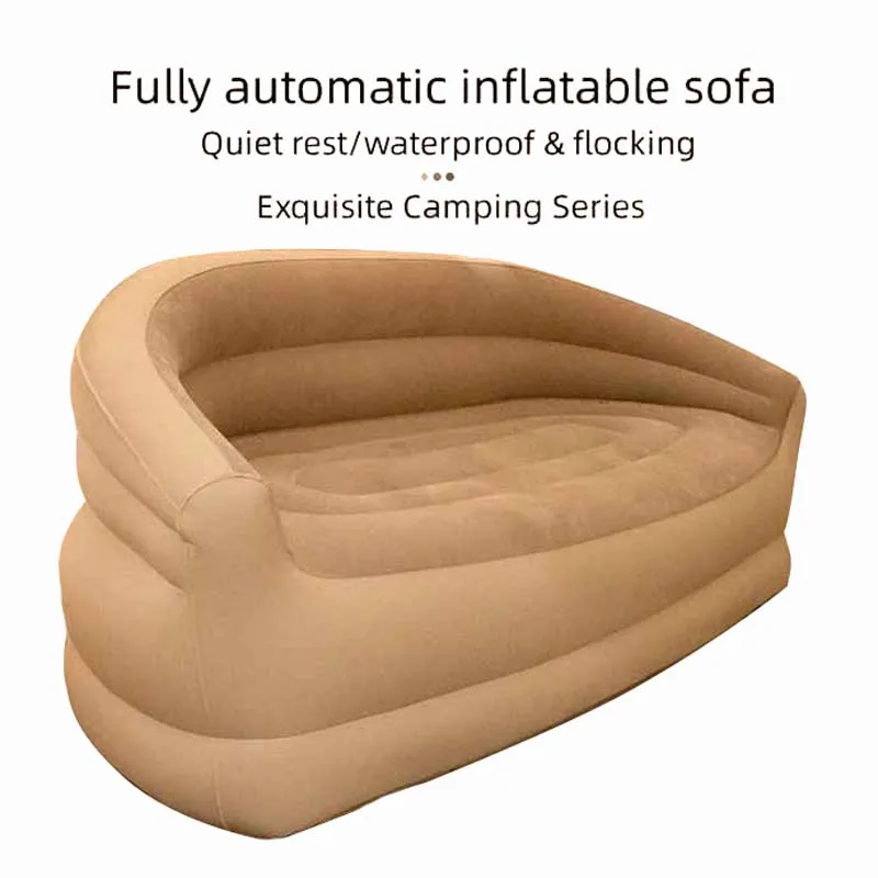 Automatic Inflatable Sofa Outdoor Double Portable Air Cushion Bed Camping Leisure Lazy Man Automatic Inflatable Lounge Chair