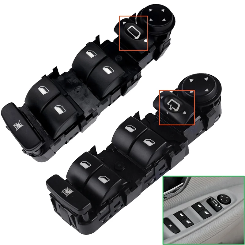 6554.HA Master Electric Window Control Switch Lifter Switch for Citroen C4 2004-2010 (Automatic Mirror)